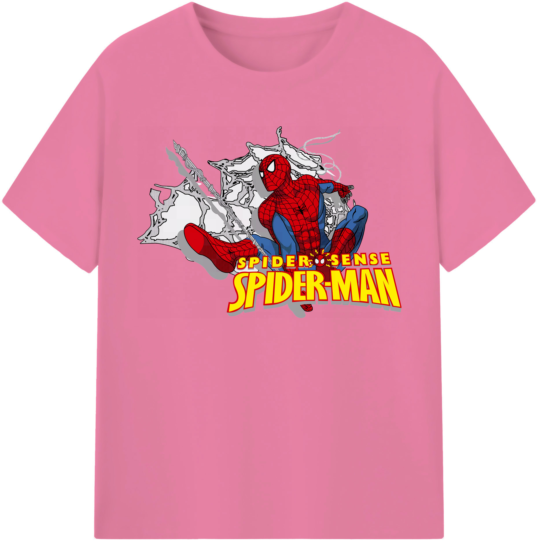 （画像用） Spider Man スパイダーマン 綿100％半袖Tシャツ（フロントプリント）